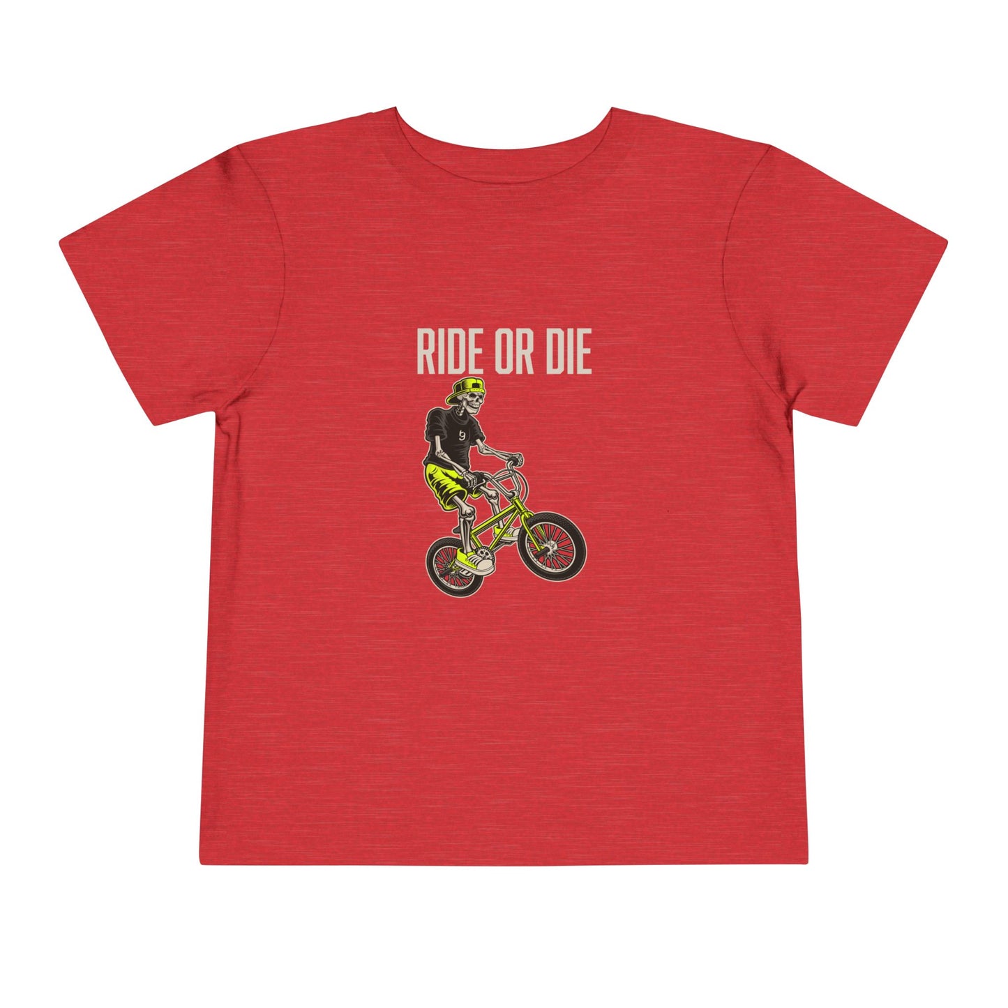 "Ride or Die" Toddler Tee - Chartreuse Graphic