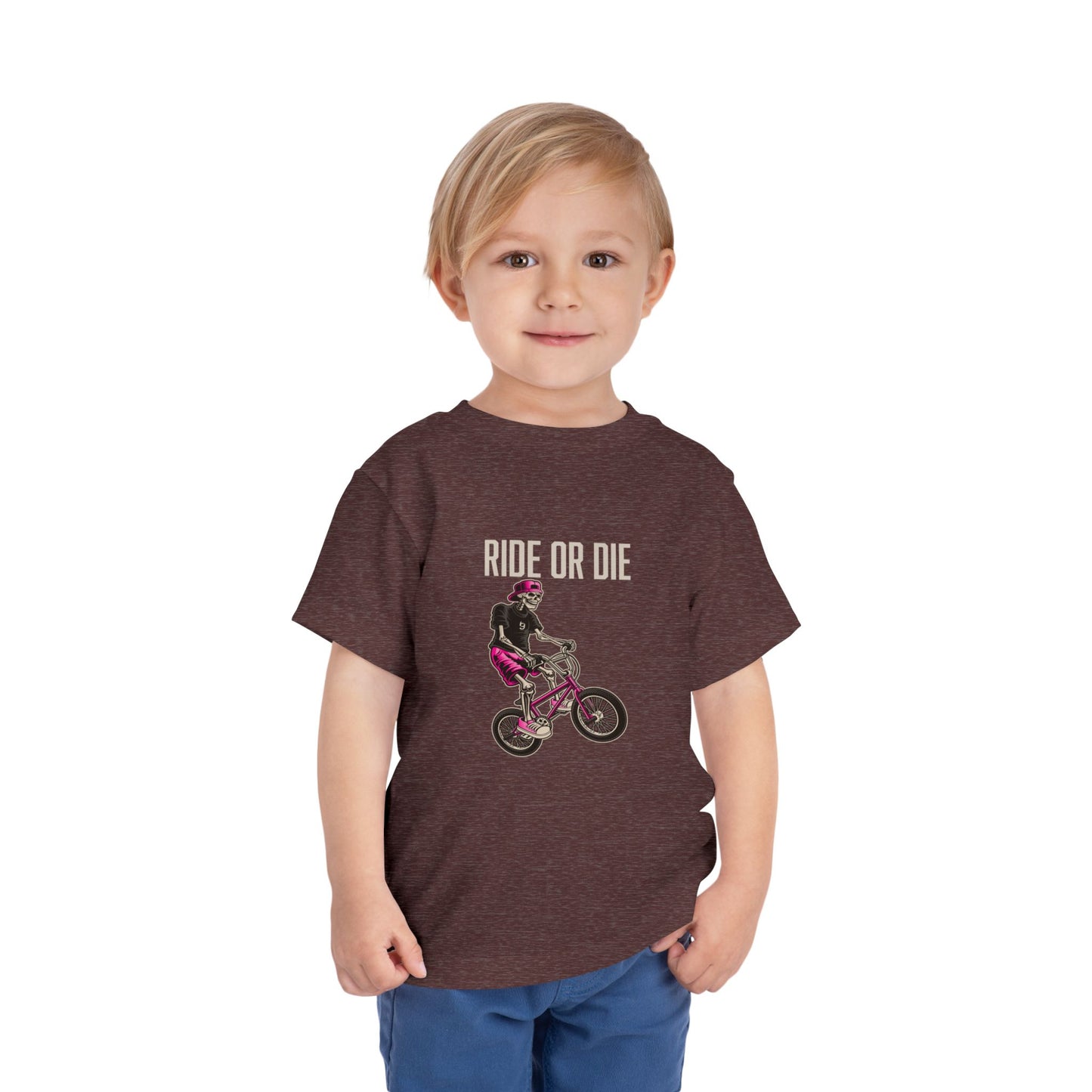 "Ride or Die" Toddler Tee - Pink Graphic