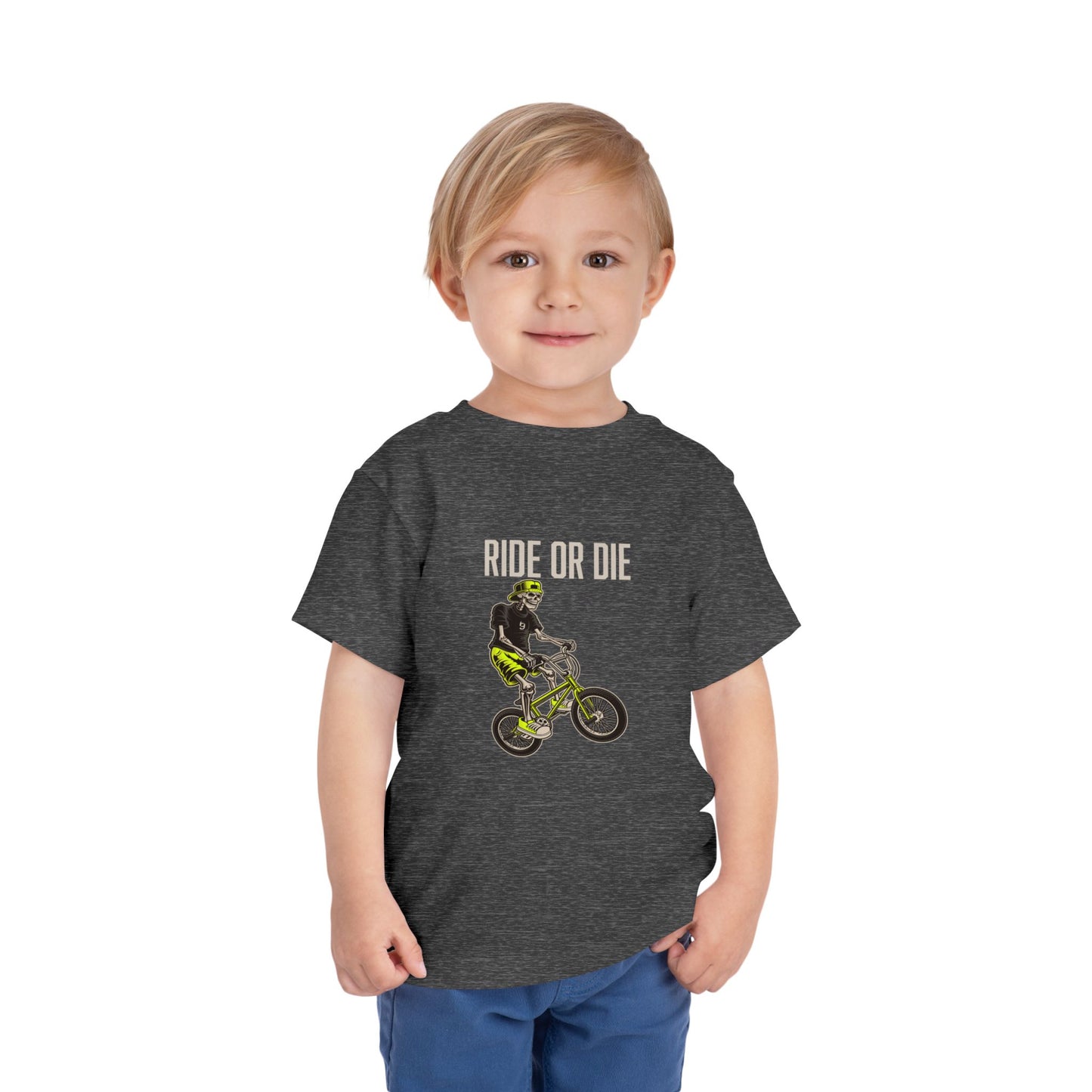 "Ride or Die" Toddler Tee - Chartreuse Graphic