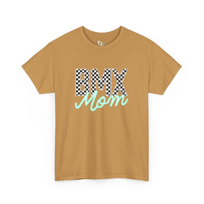 Checkered BMX Mom Dark Colored Tee - Tiffany Lettering