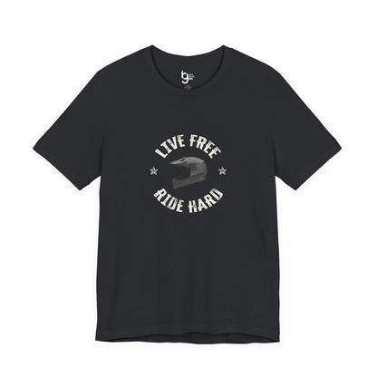 "Live Free, Ride Hard" Classic Patriotic Tee