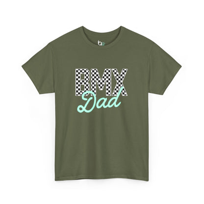 Checkered BMX Dad Dark Colored Tee - Tiffany Lettering