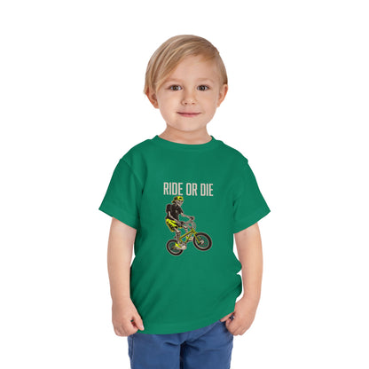"Ride or Die" Toddler Tee - Chartreuse Graphic