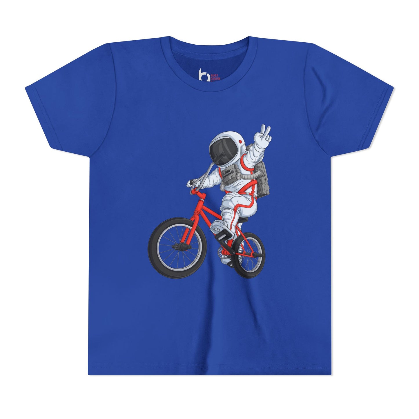 Outer Space BMX Kids Tee - Red Graphic