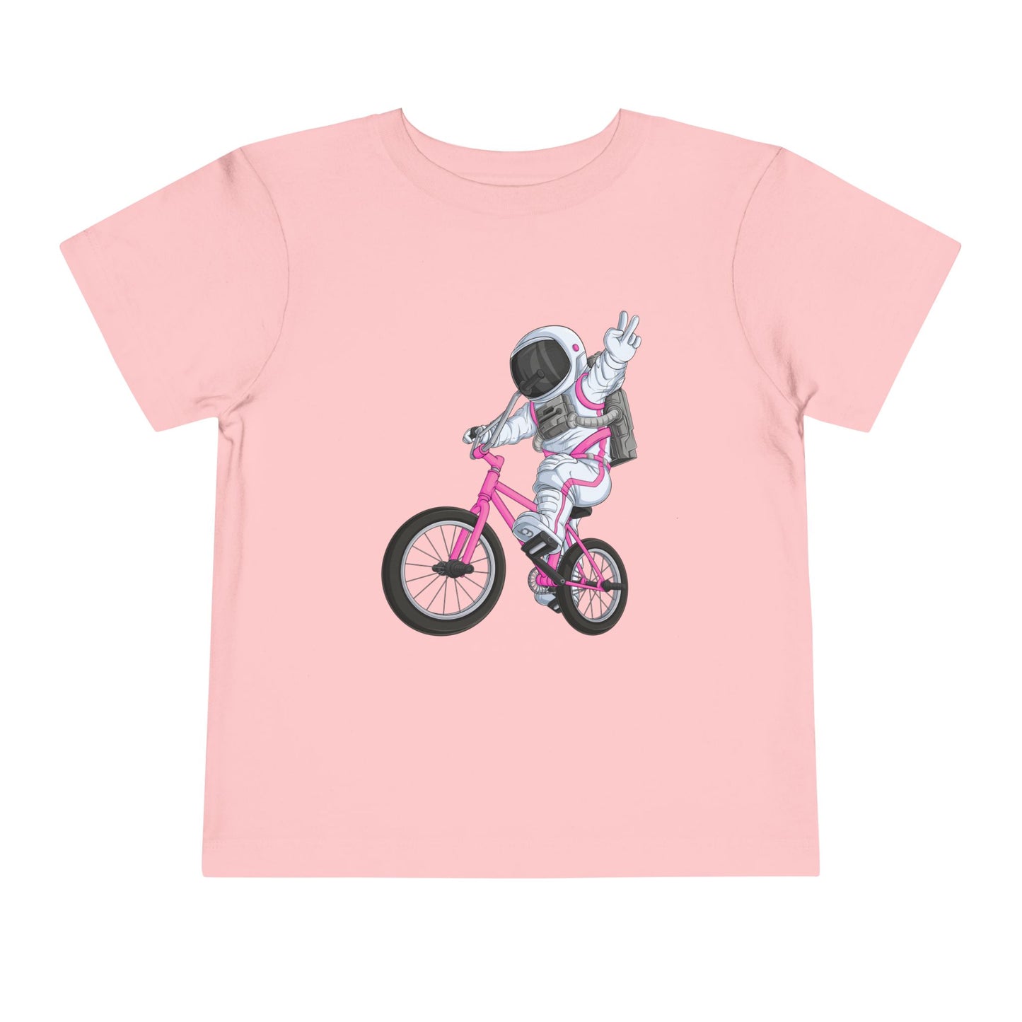 Outer Space BMX Toddler Tee - Pink Graphic