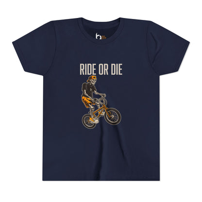 "Ride or Die" Kids Tee - Orange Graphic
