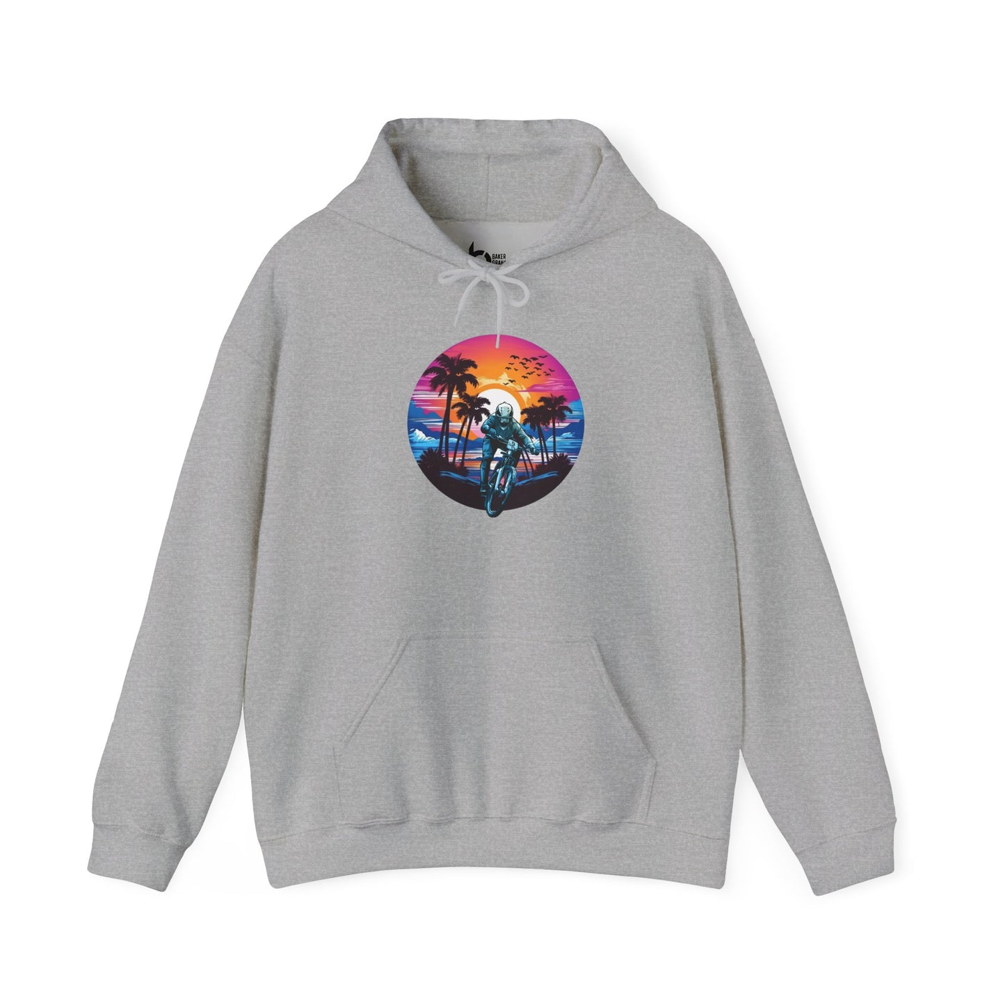 Beach Sunset BMX Ride Hoodie