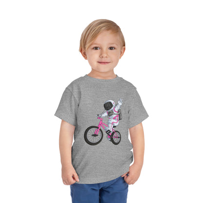 Outer Space BMX Toddler Tee - Pink Graphic