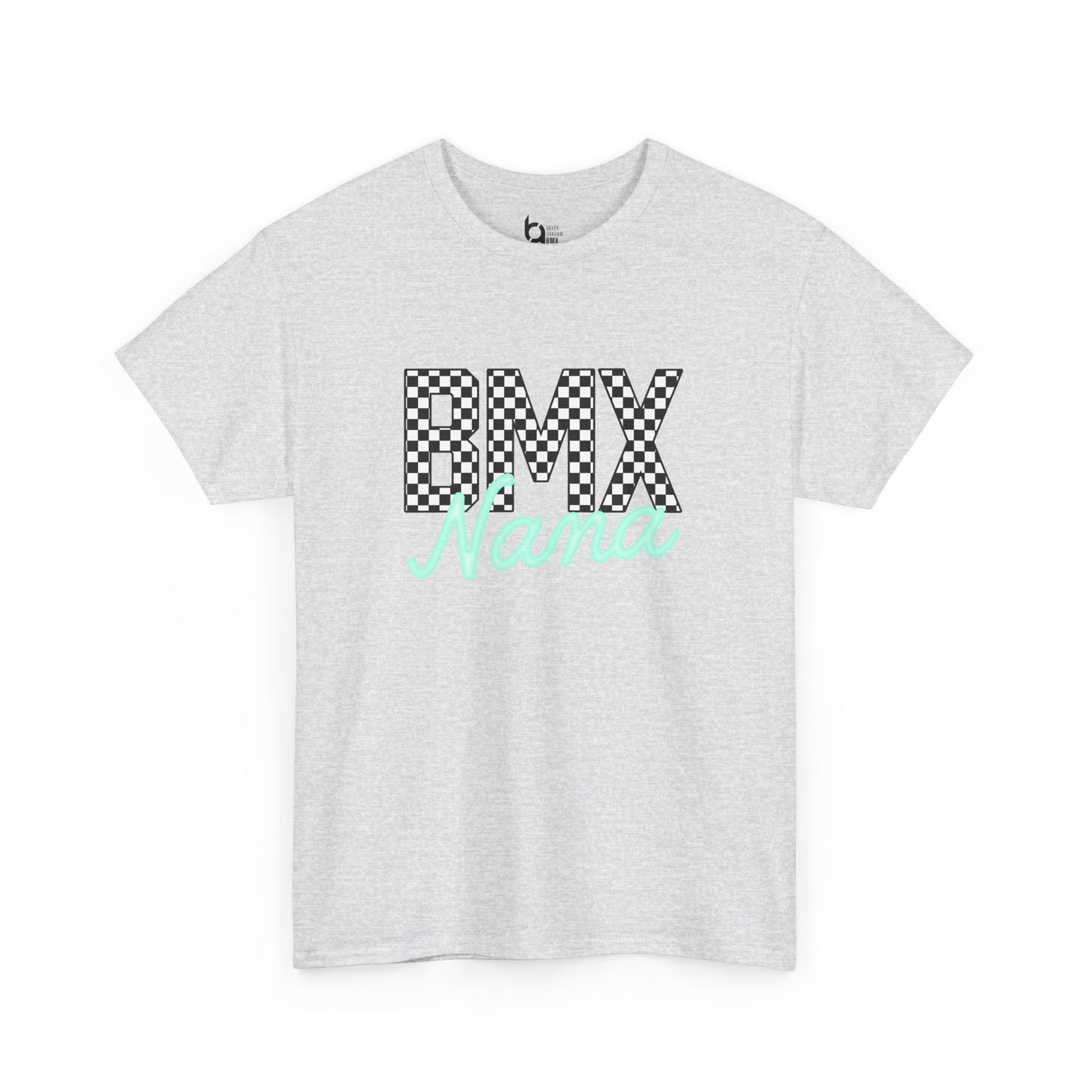 Checkered BMX Nana Light Colored Tee - Tiffany Lettering