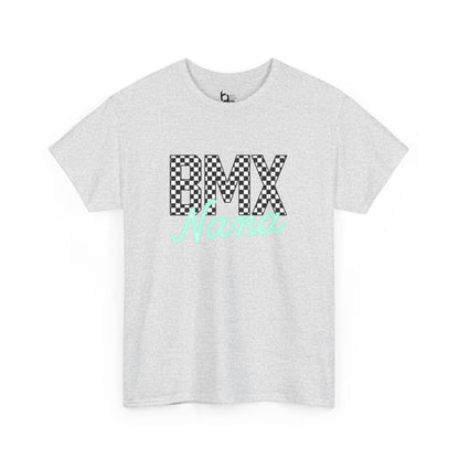 Checkered BMX Nana Light Colored Tee - Tiffany Lettering