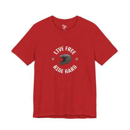 "Live Free, Ride Hard" Classic Patriotic Tee