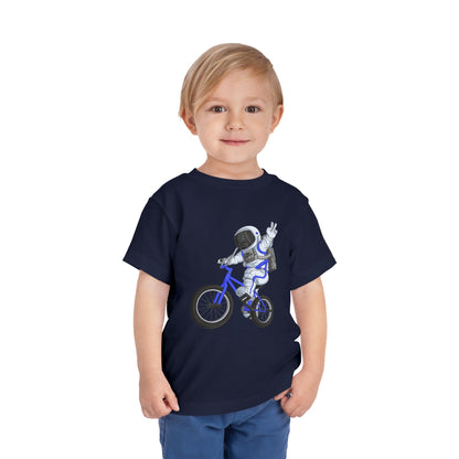 Outer Space BMX Toddler Tee - Blue Graphic