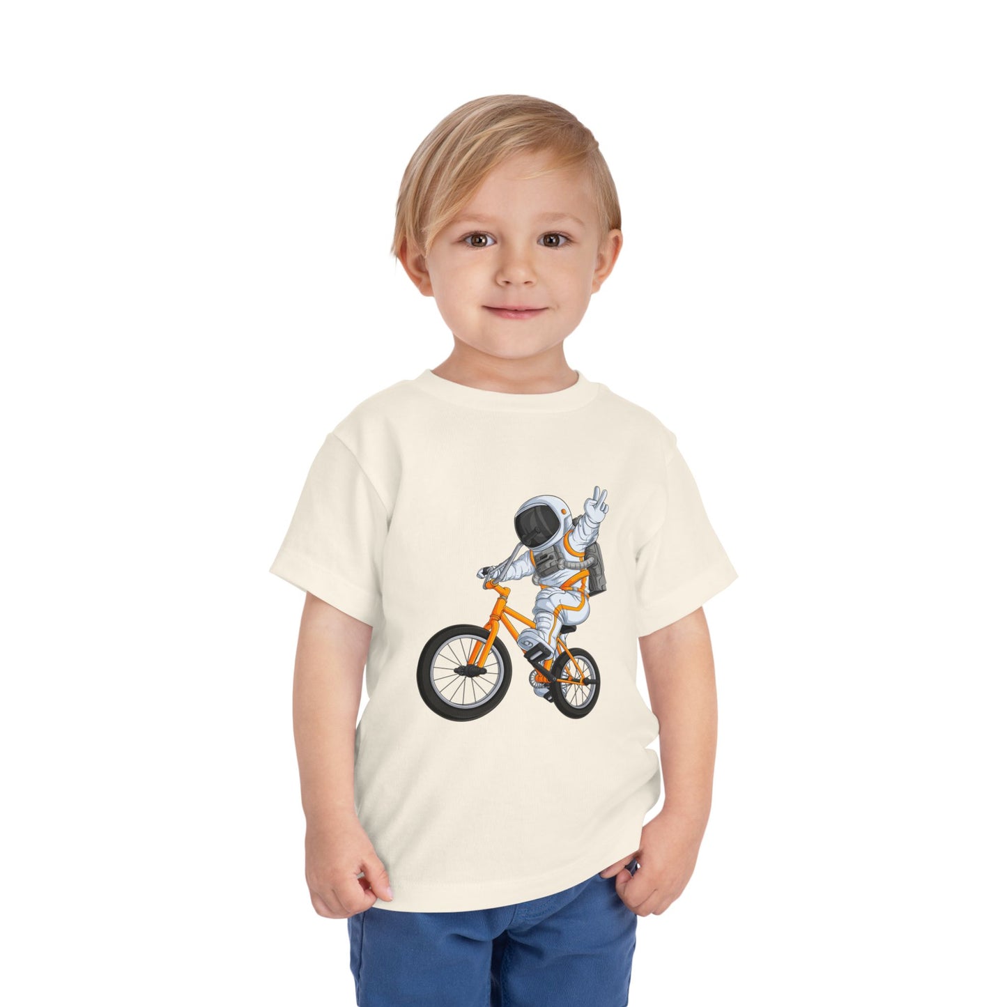 Outer Space BMX Toddler Tee - Orange Graphic