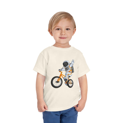 Outer Space BMX Toddler Tee - Orange Graphic