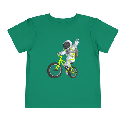 Outer Space BMX Toddler Tee - Chartreuse Graphic