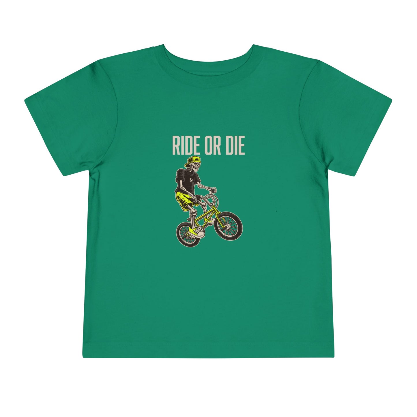 "Ride or Die" Toddler Tee - Chartreuse Graphic