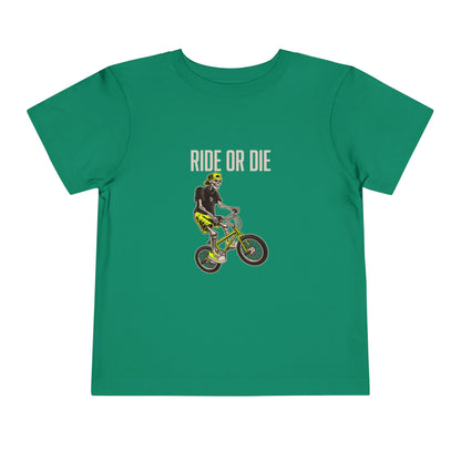 "Ride or Die" Toddler Tee - Chartreuse Graphic