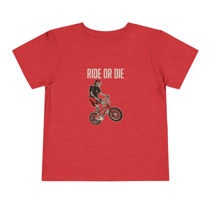 "Ride or Die" Toddler Tee - Red Graphic