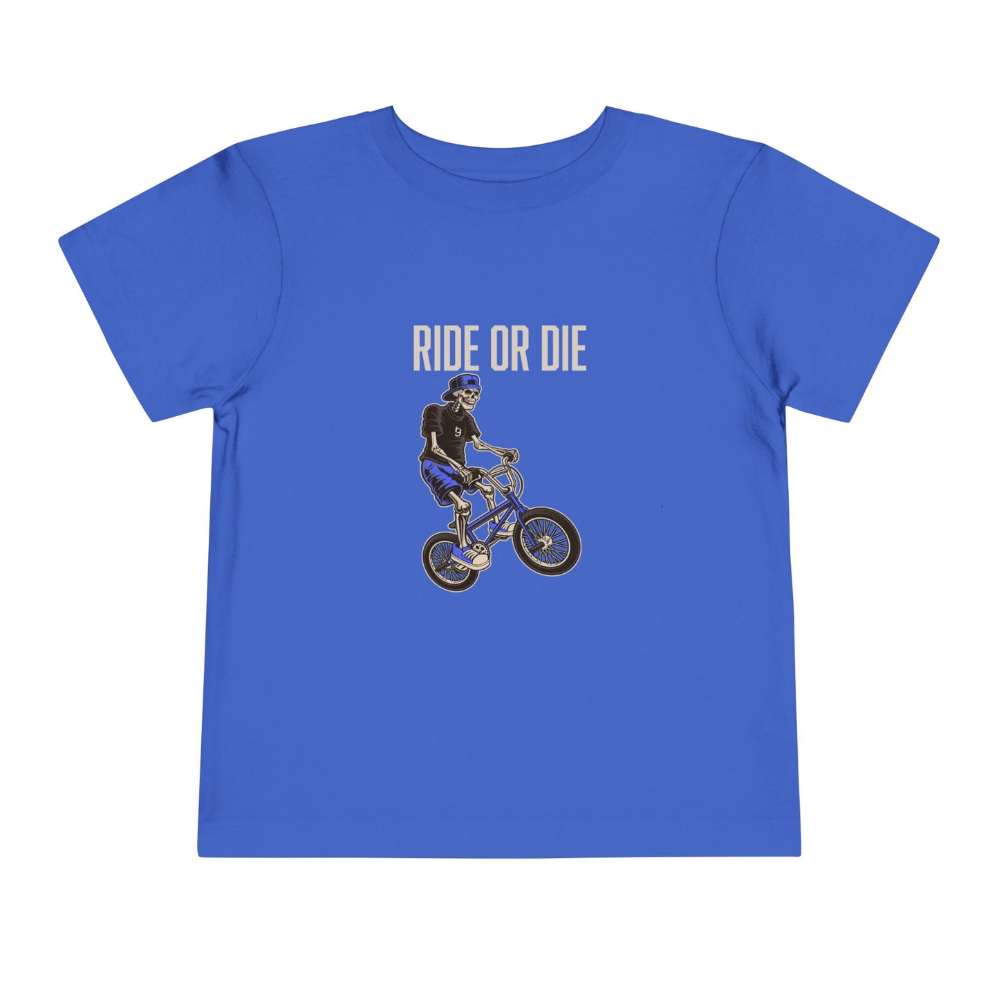 "Ride or Die" Toddler Tee - Blue Graphic