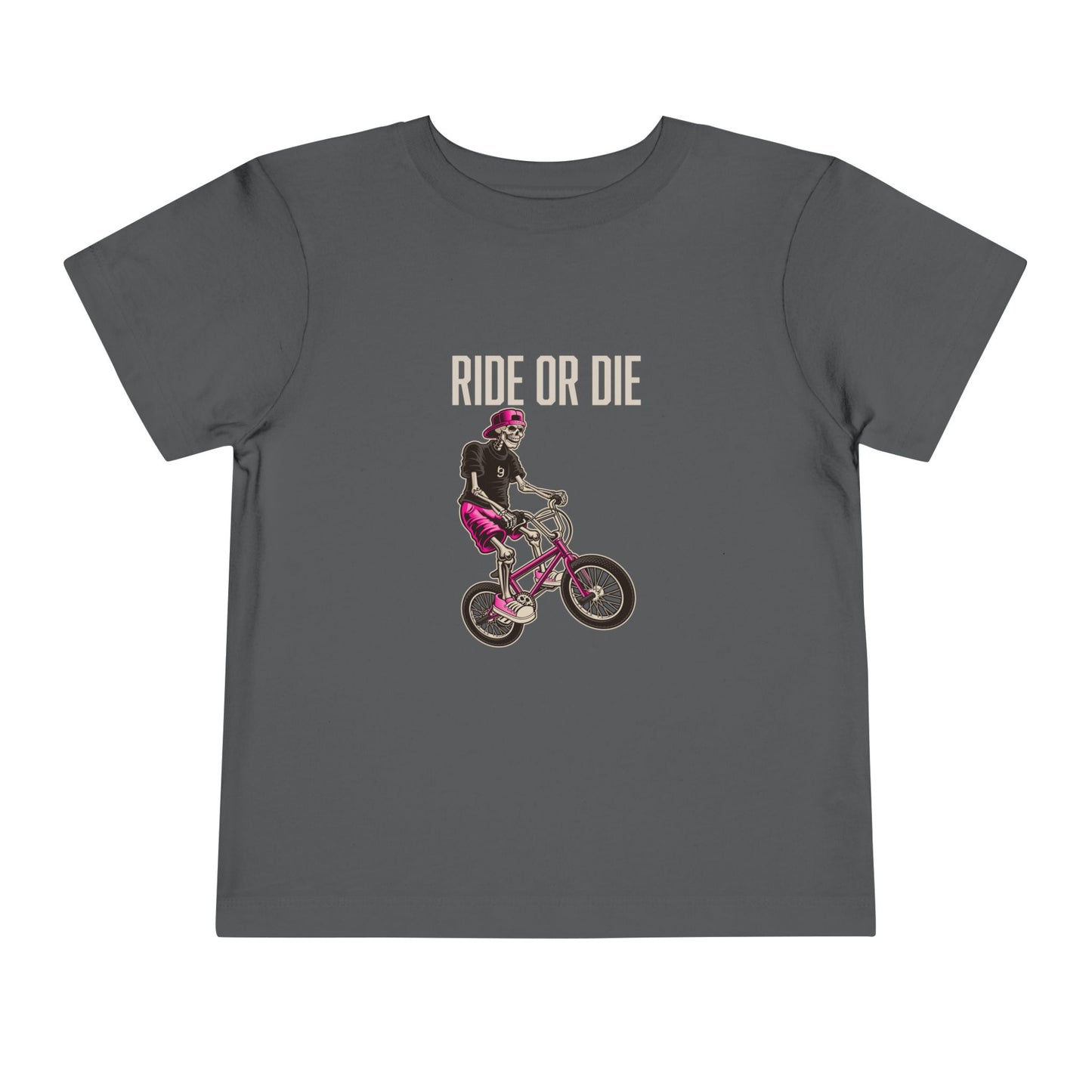 "Ride or Die" Toddler Tee - Pink Graphic