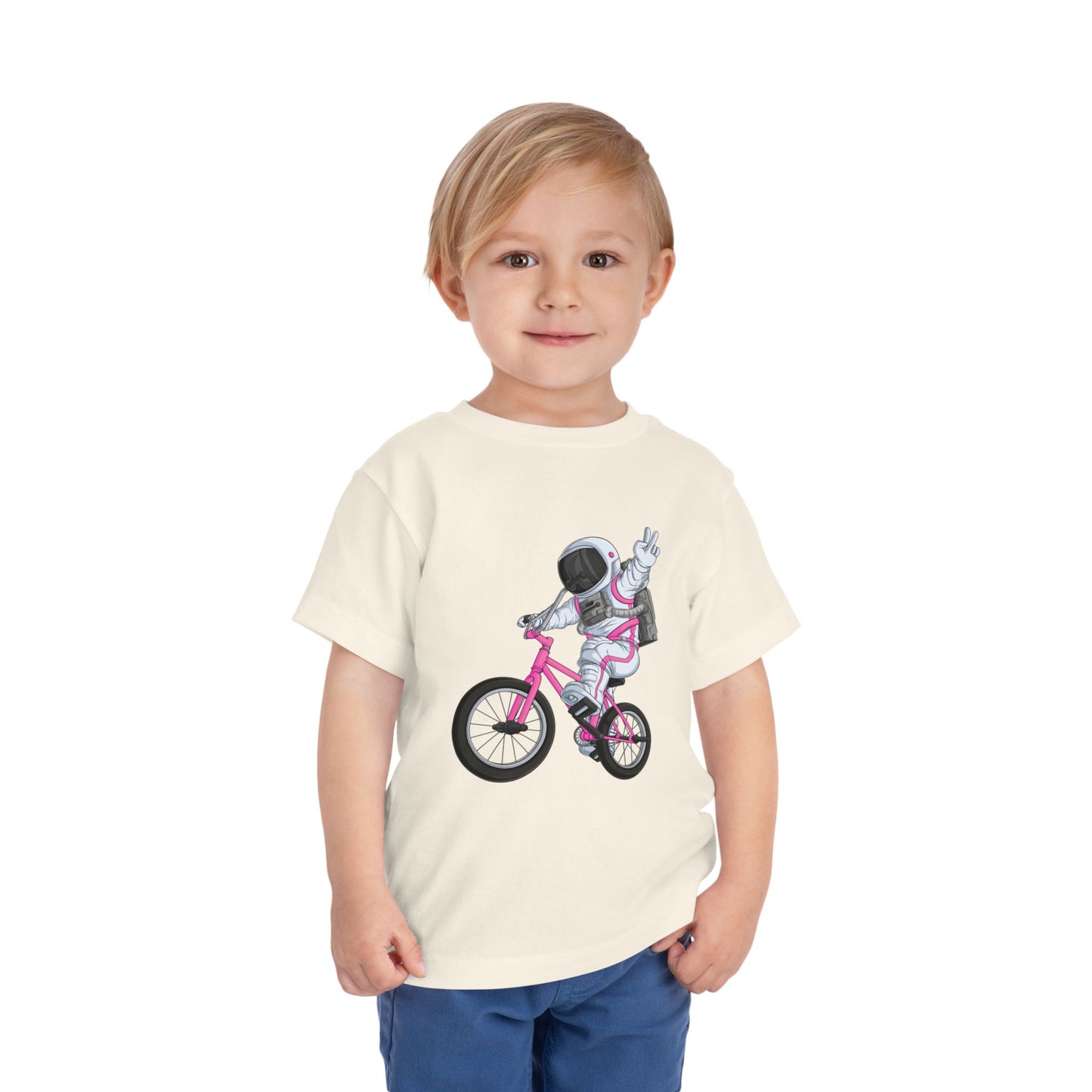 Outer Space BMX Toddler Tee - Pink Graphic
