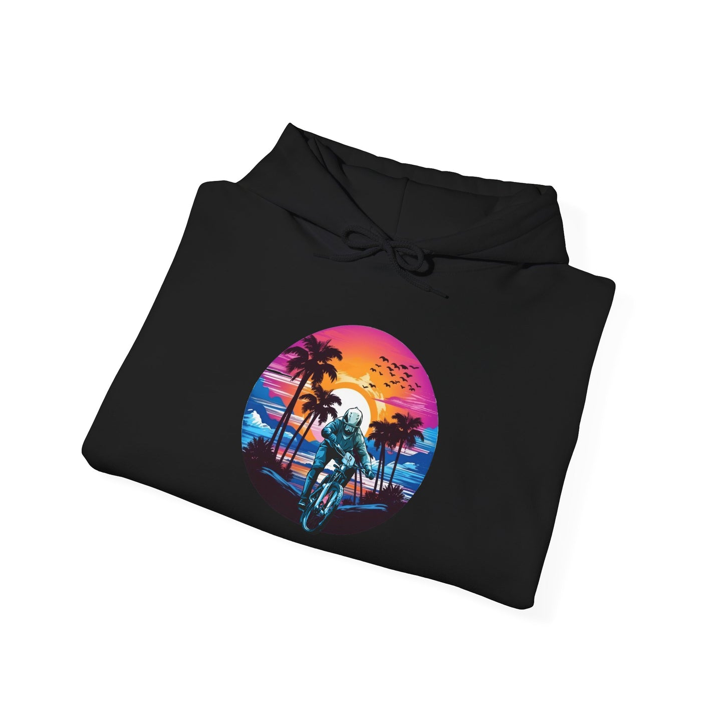 Beach Sunset BMX Ride Hoodie
