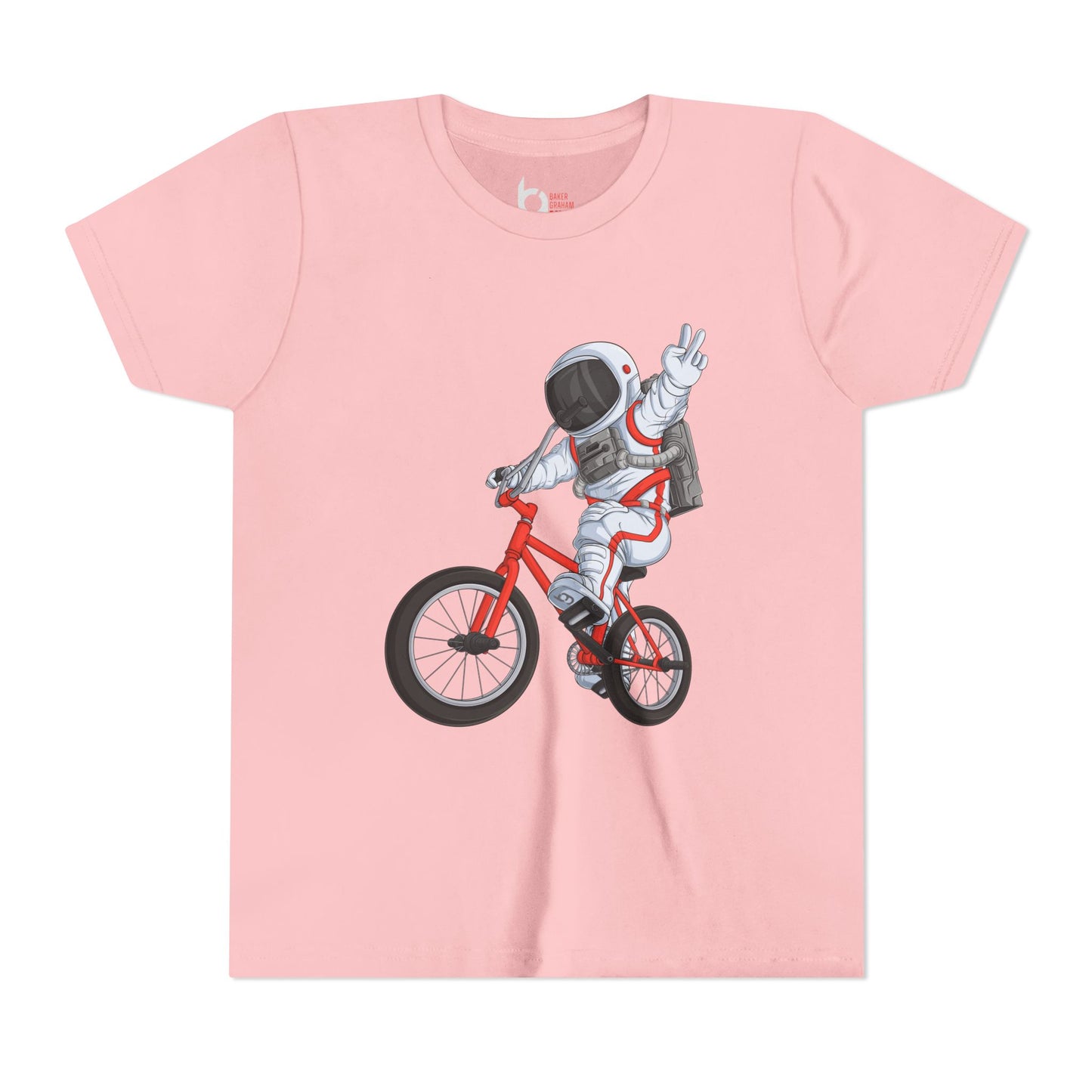 Outer Space BMX Kids Tee - Red Graphic