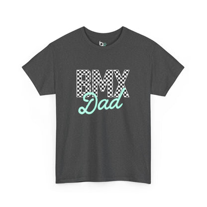 Checkered BMX Dad Dark Colored Tee - Tiffany Lettering