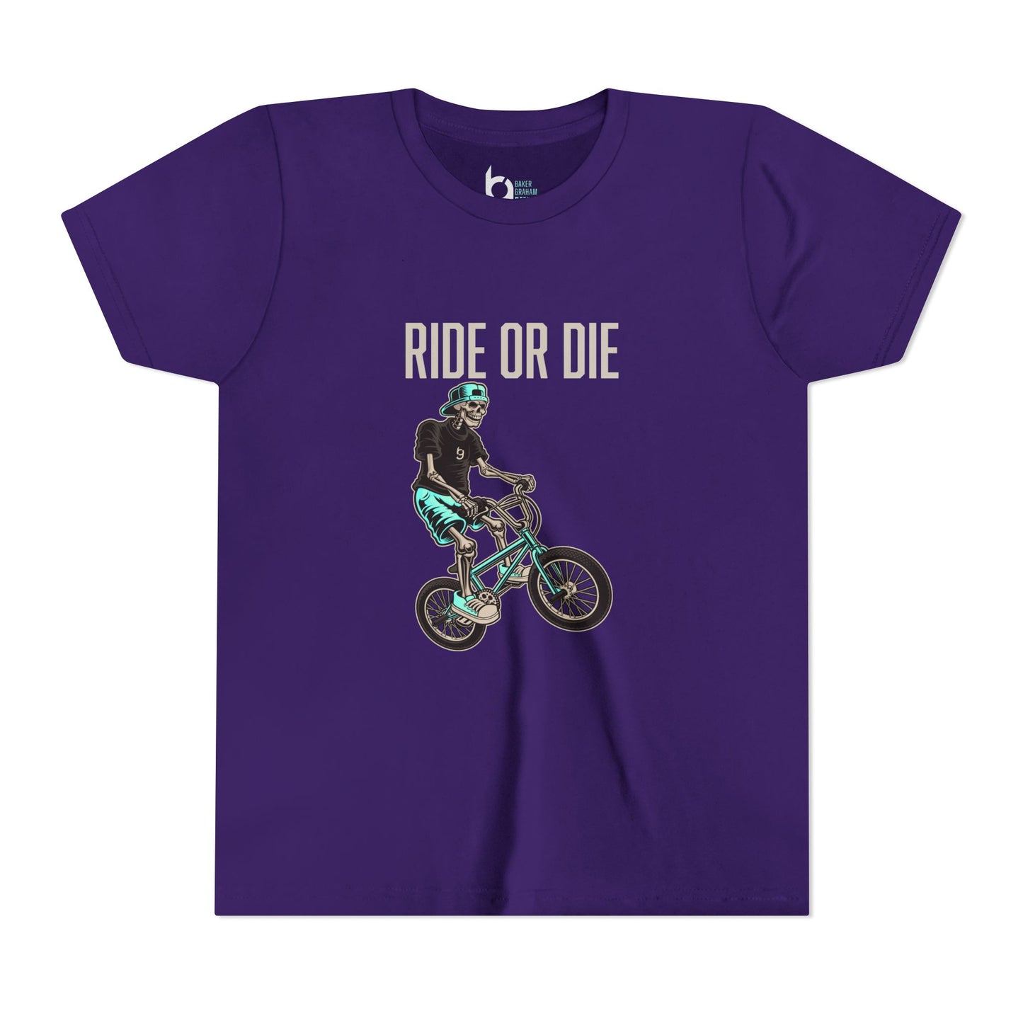 "Ride or Die" Kids Tee - Tiffany Graphic
