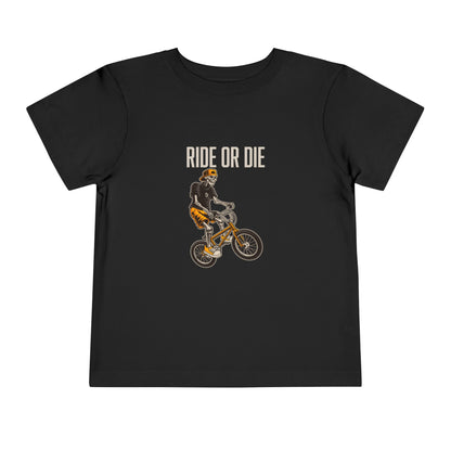 "Ride or Die" Toddler Tee - Orange Graphic
