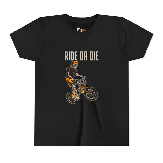 "Ride or Die" Kids Tee - Orange Graphic