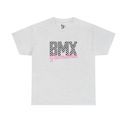 Checkered BMX Grandma Light Colored Tee - Pink Lettering