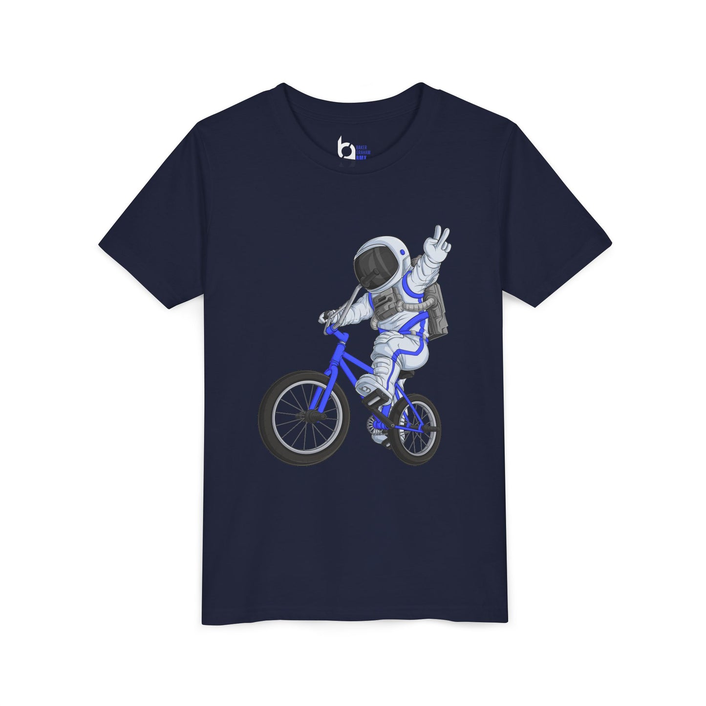 Outer Space BMX Kids Tee - Blue Graphic