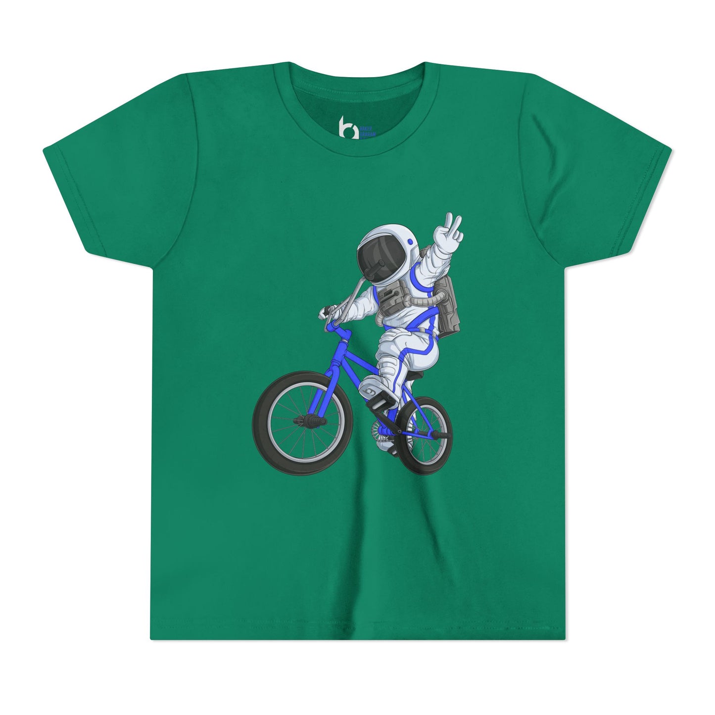 Outer Space BMX Kids Tee - Blue Graphic