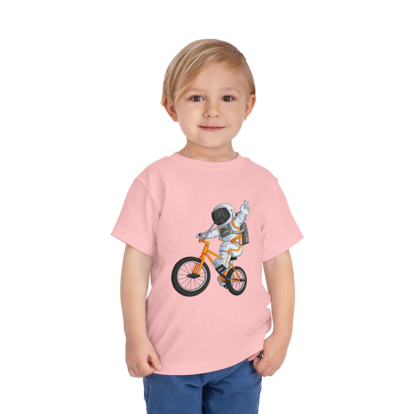 Outer Space BMX Toddler Tee - Orange Graphic