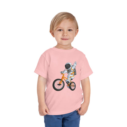 Outer Space BMX Toddler Tee - Orange Graphic