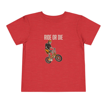 "Ride or Die" Toddler Tee - Orange Graphic