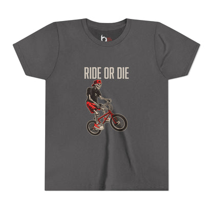 "Ride or Die" Kids Tee - Red Graphic