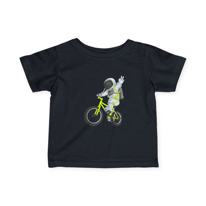 Outer Space BMX Infant Tee - Chartreuse Graphic