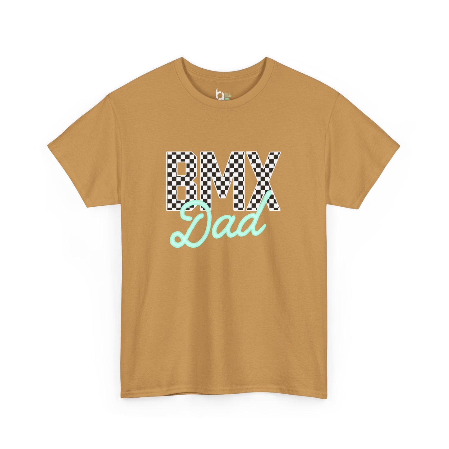 Checkered BMX Dad Dark Colored Tee - Tiffany Lettering
