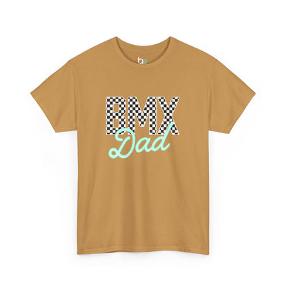 Checkered BMX Dad Dark Colored Tee - Tiffany Lettering