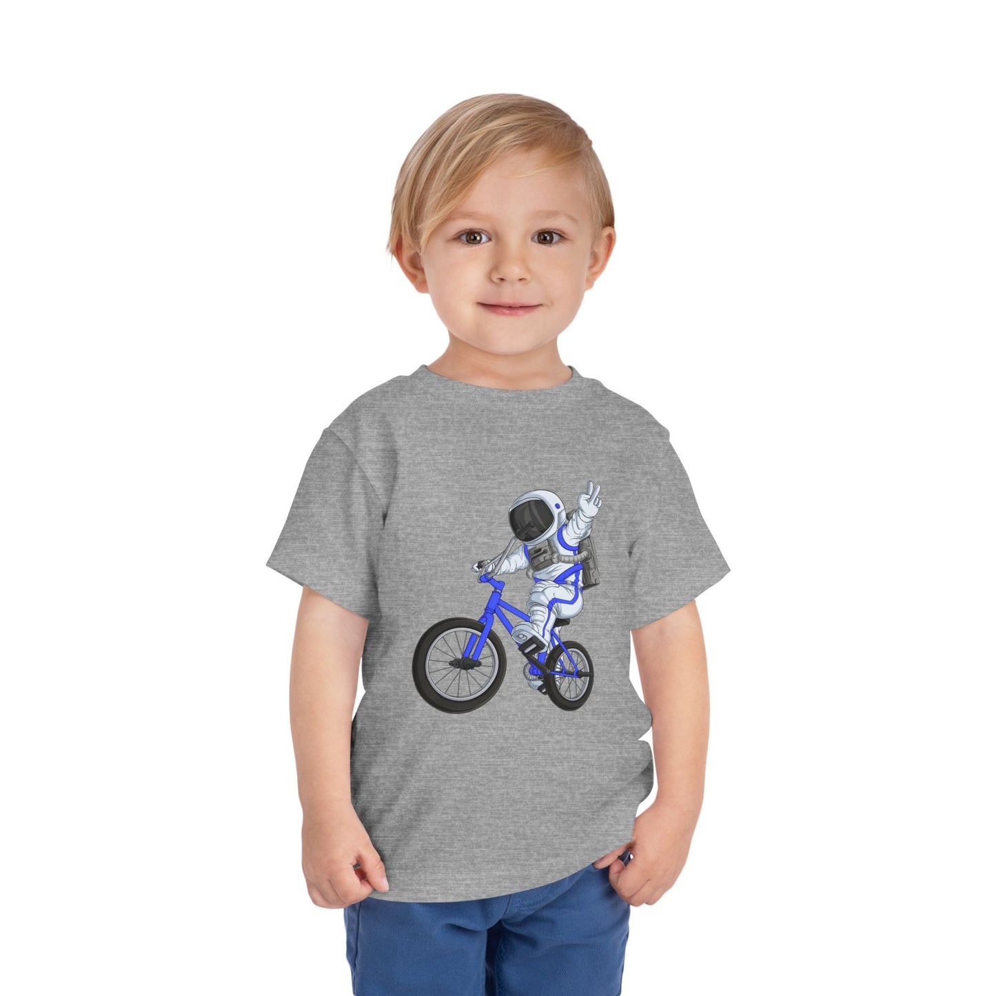 Outer Space BMX Toddler Tee - Blue Graphic