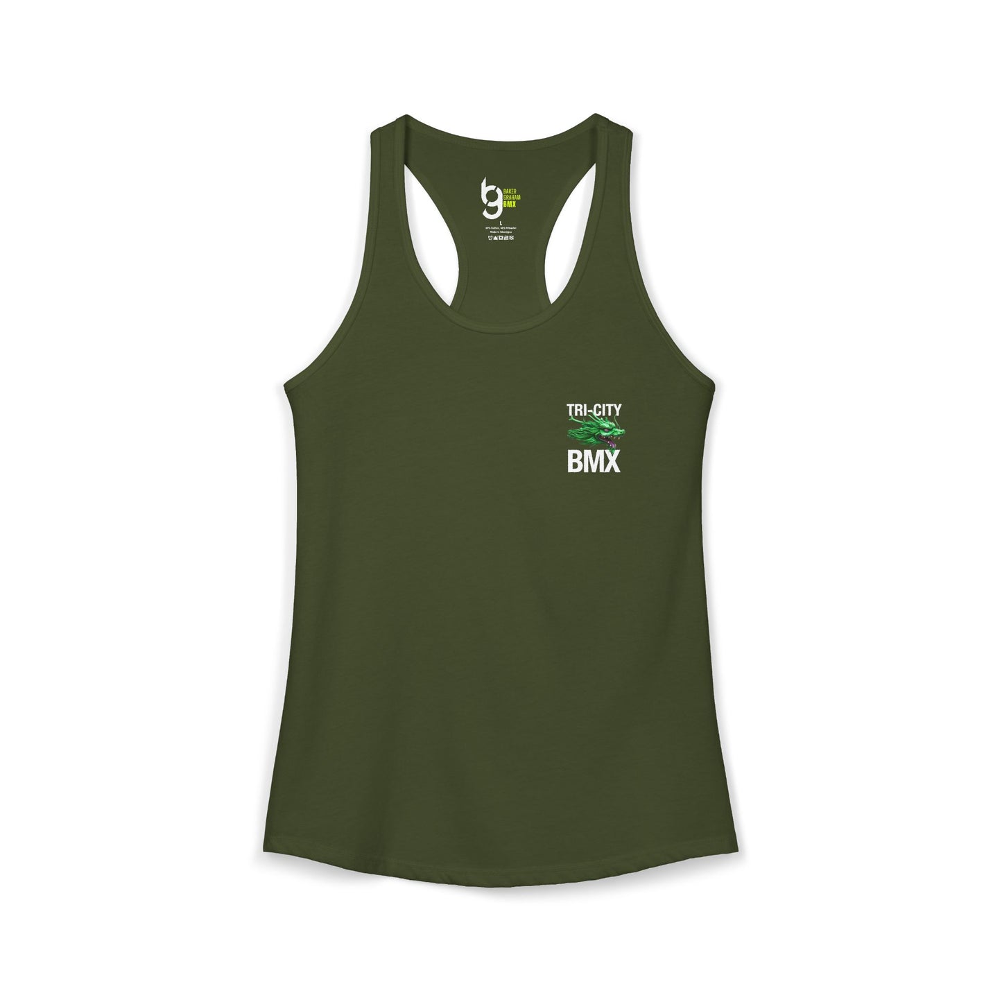 Women's Tri-City BMX Dragon Wheel Racerback Tank