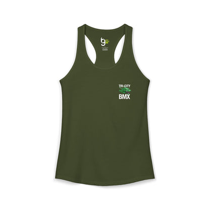 Women's Tri-City BMX Dragon Wheel Racerback Tank