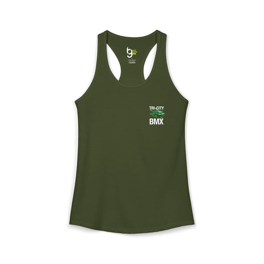 Women's Tri-City BMX Dragon Wheel Racerback Tank